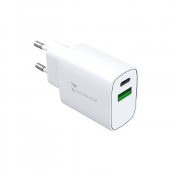 TECHMADE CARICABATTERIE 20W 1porta USB-C/USB-A FAST CHARGE